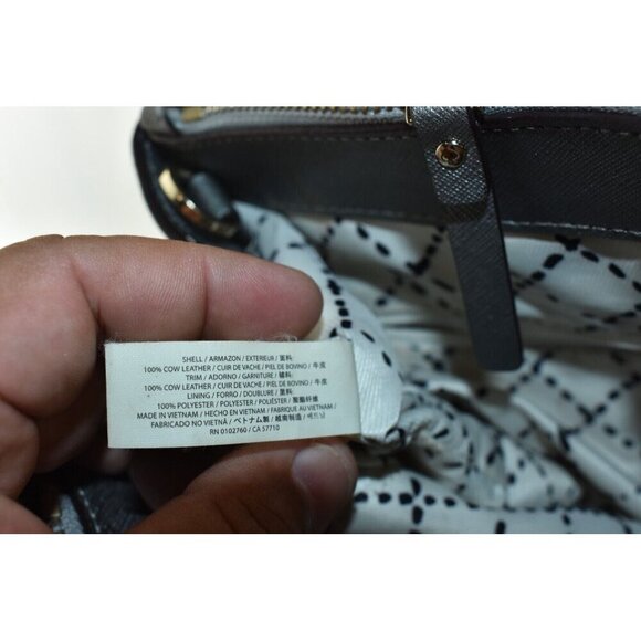 Kate Spade Newbury Lane Small Bag Anthracite Saffiano Leather Satchel Purse - Picture 11 of 15